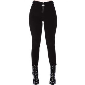 Killstar stroke of midnight velvet trousers